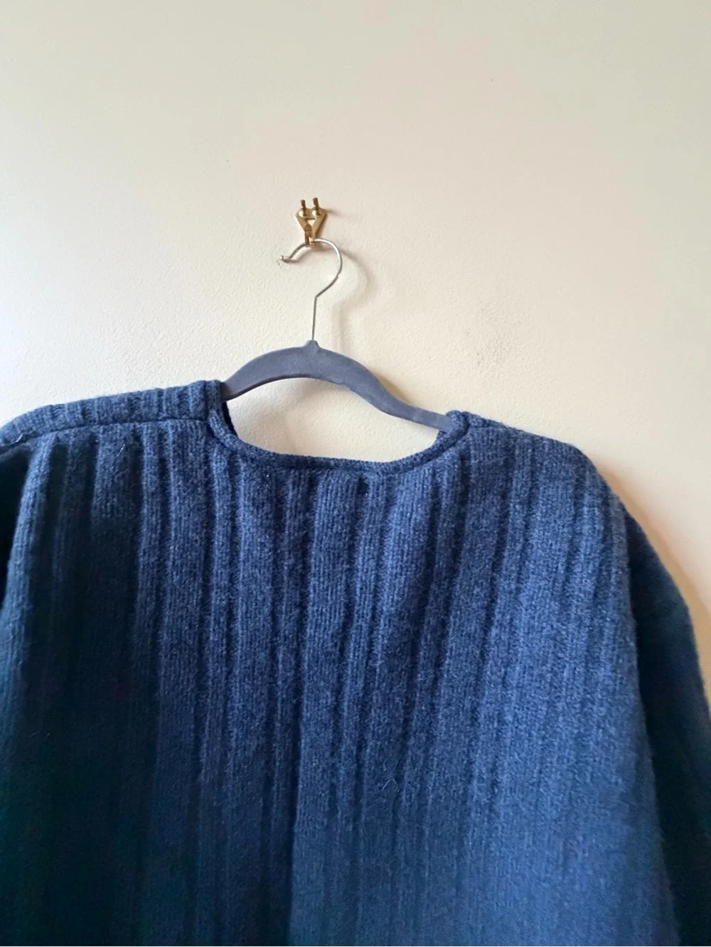 J. Crew Men’s Ribbed V-Neck Sweater in Slate Blue